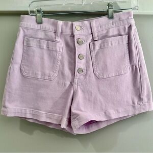 J. Crew High Waist Lavender Shorts